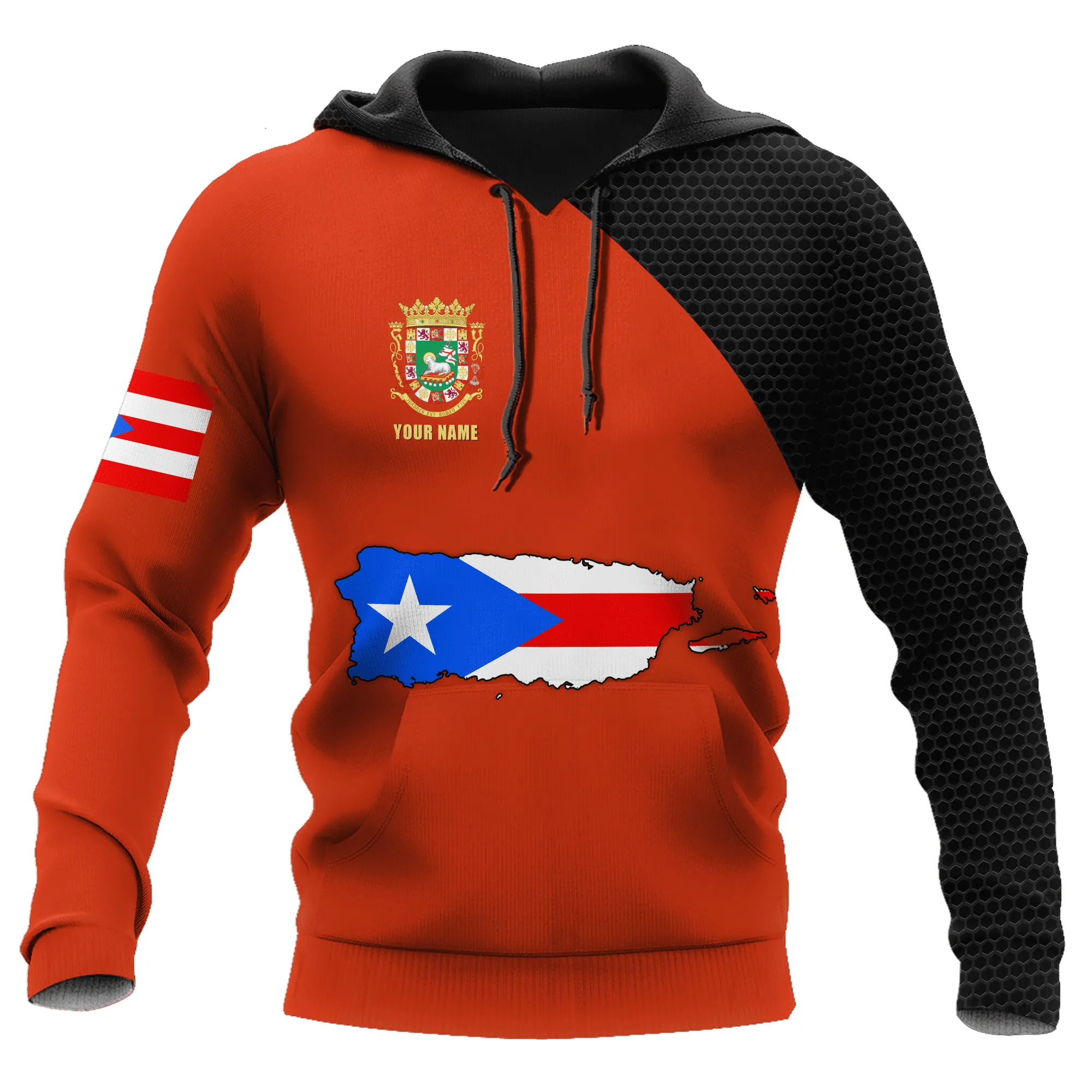 Personalized Puerto Rico Flag Logo 3D All Over Printed Hoodie Shirt, Heartbeat Hoodie for Puerto Rican