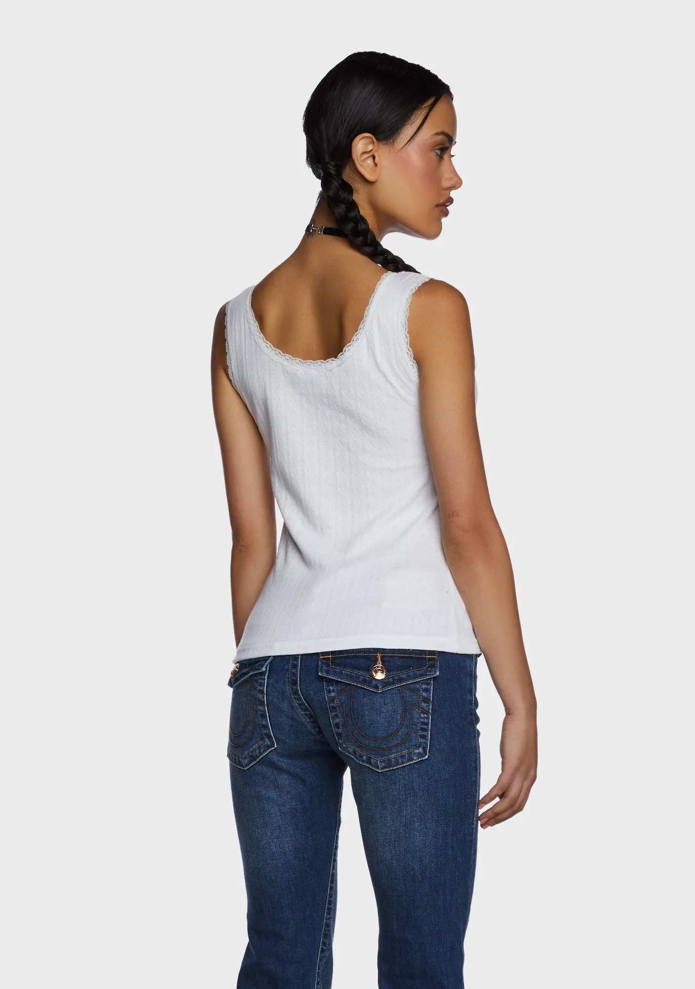 Pointelle Knit Top