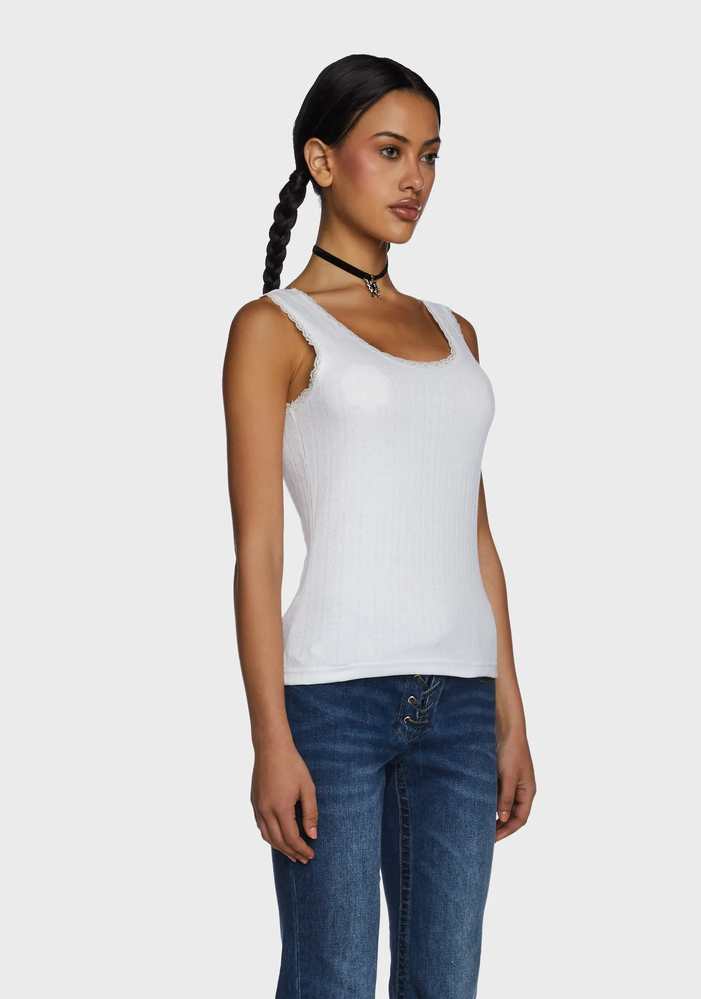 Pointelle Knit Top