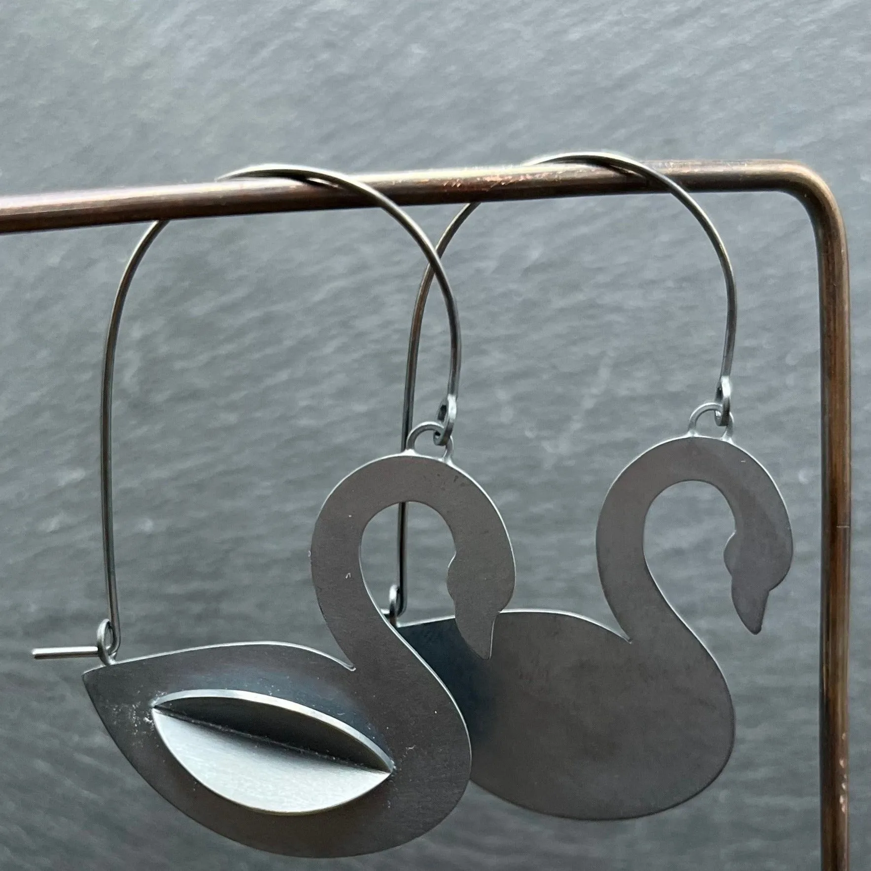 Pop Up Swan Earrings
