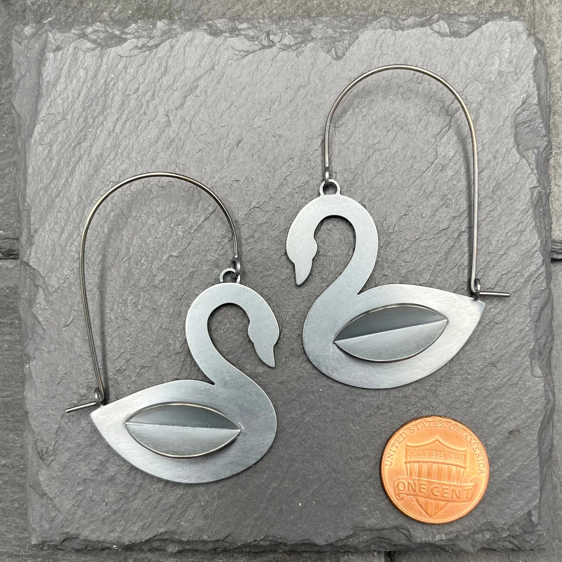 Pop Up Swan Earrings