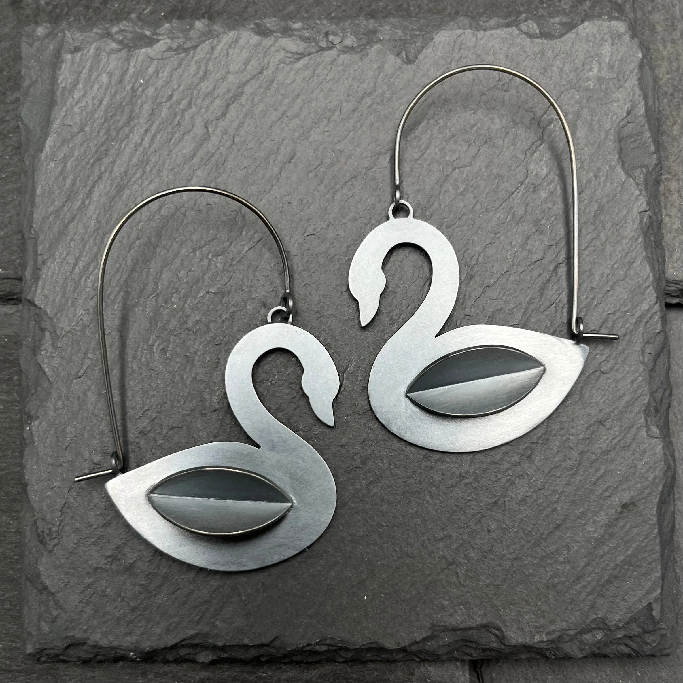 Pop Up Swan Earrings