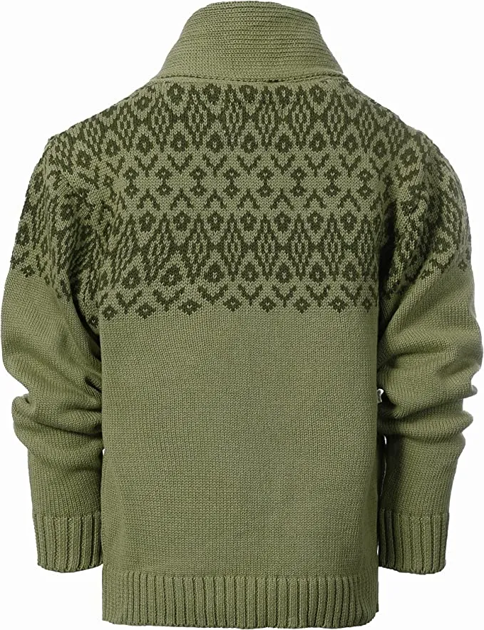 Pullover Knitted Sweater with Toggle Button Closure-Hunter Green