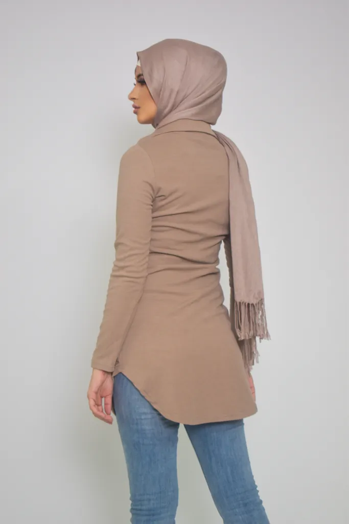 Rouched Knit Top