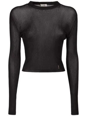 Saint Laurent   Viscose knit top 