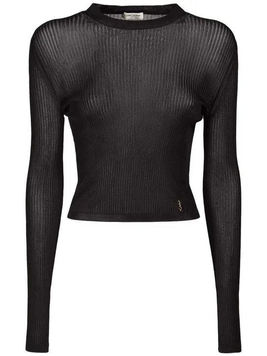 Saint Laurent   Viscose knit top 
