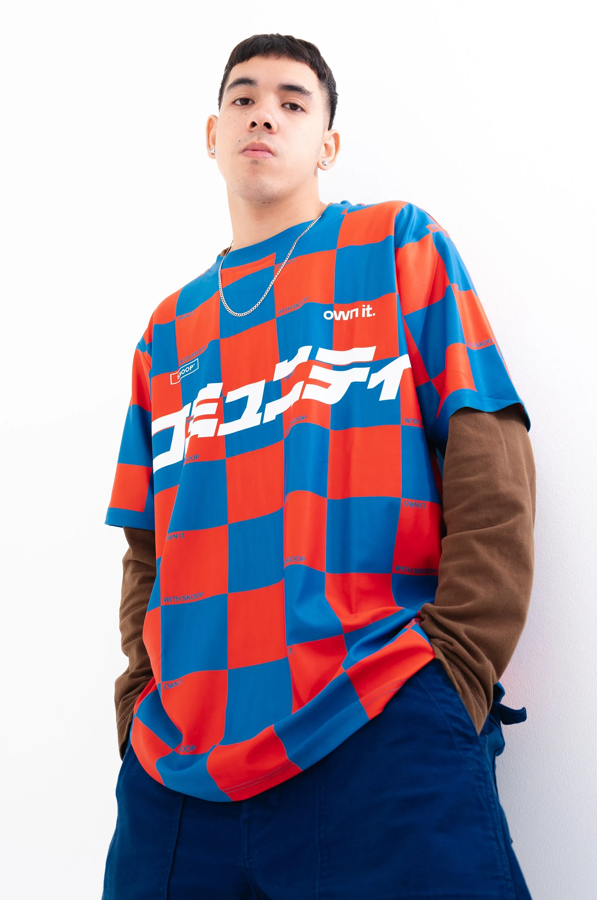 SKOOP® Checkered Kommunity Jersey Blue Orange