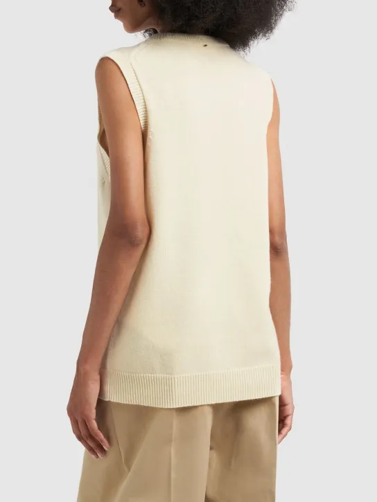 Sportmax   Gimmy wool &amp; cashmere knit v-neck top 