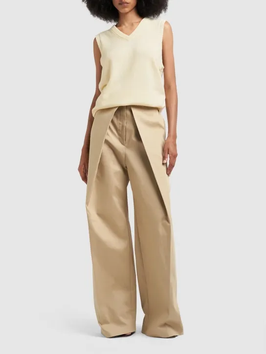 Sportmax   Gimmy wool &amp; cashmere knit v-neck top 