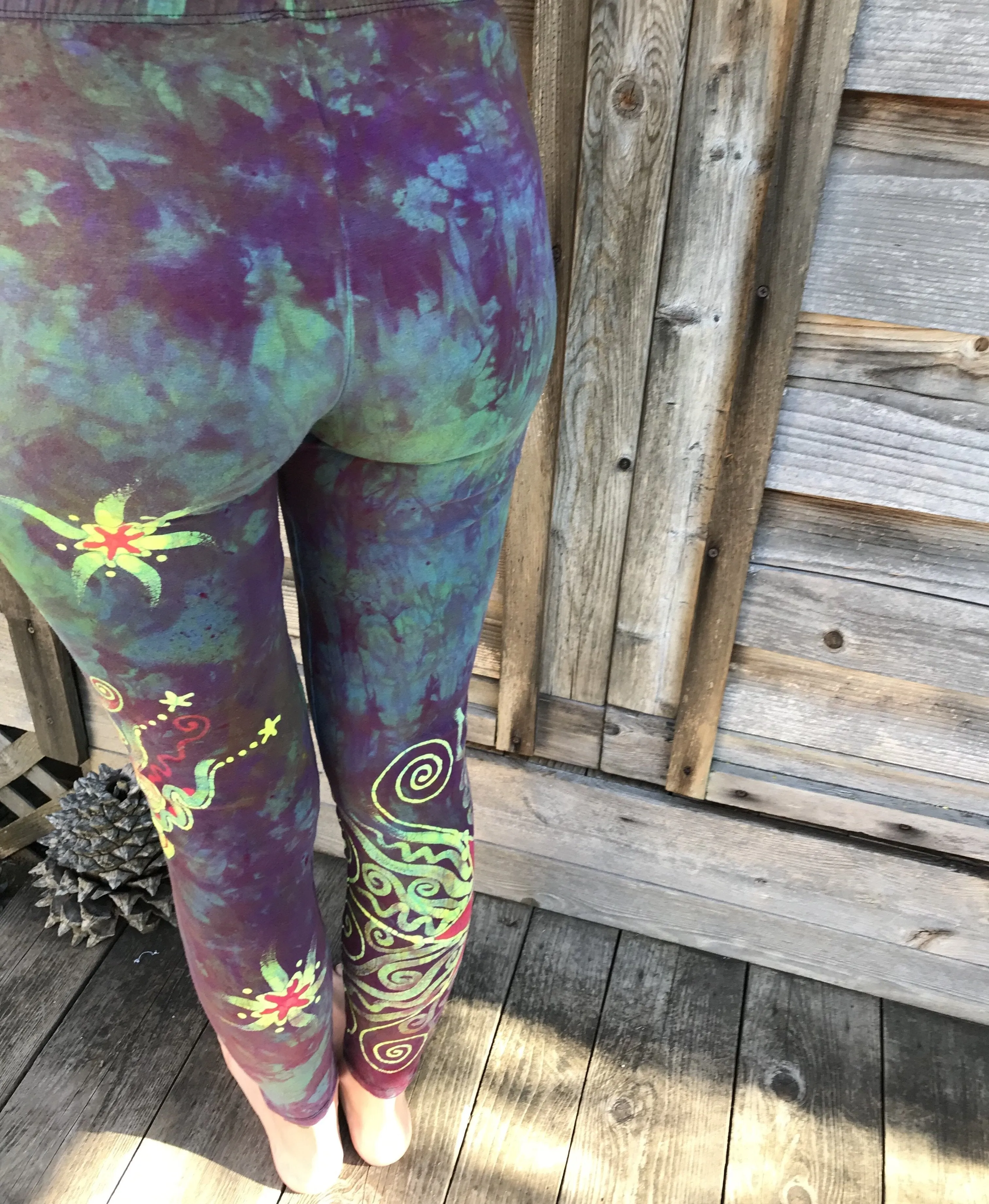 Sunrise Sunset Moon and Stars Batik Leggings