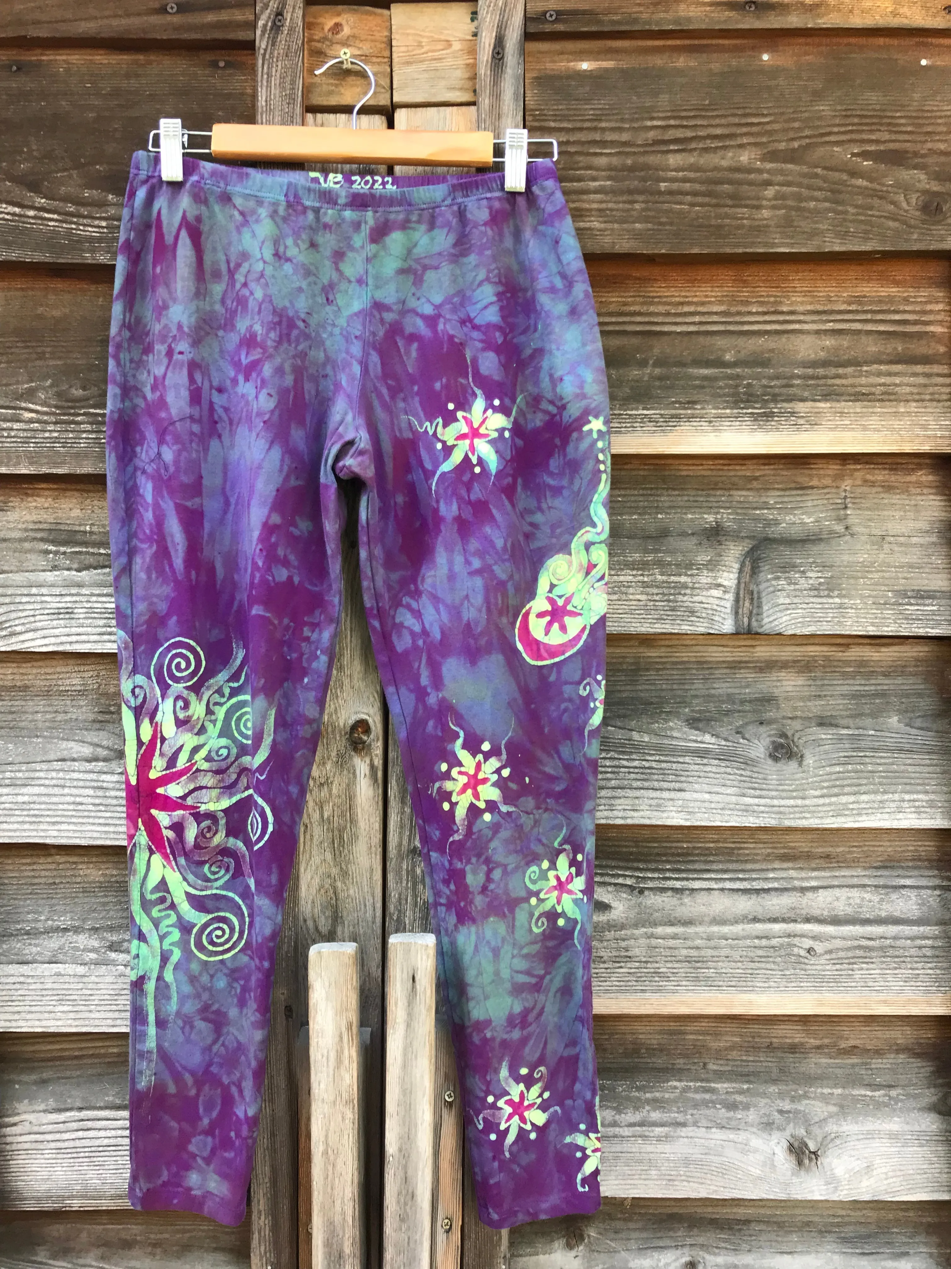 Sunrise Sunset Moon and Stars Batik Leggings