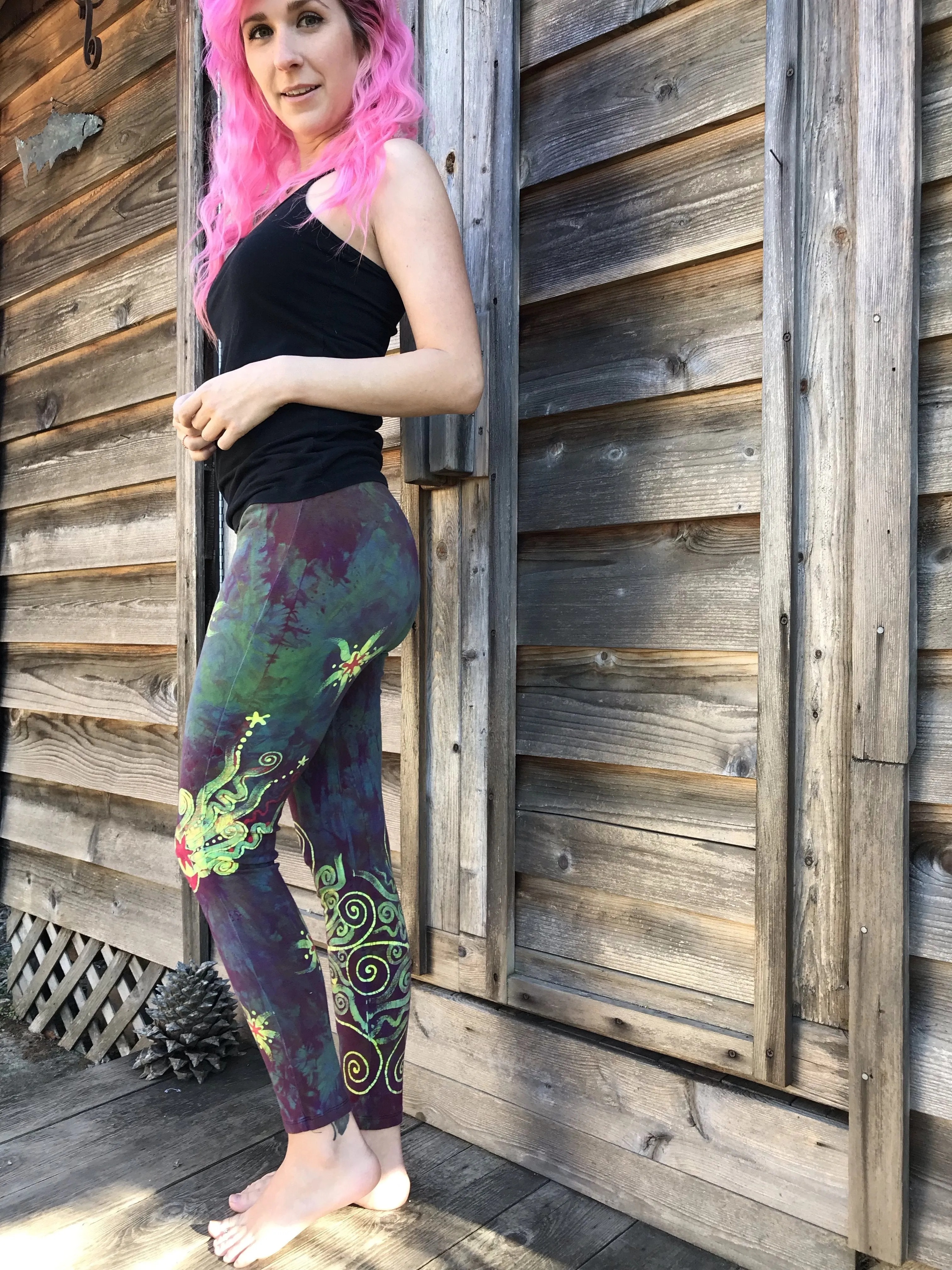 Sunrise Sunset Moon and Stars Batik Leggings