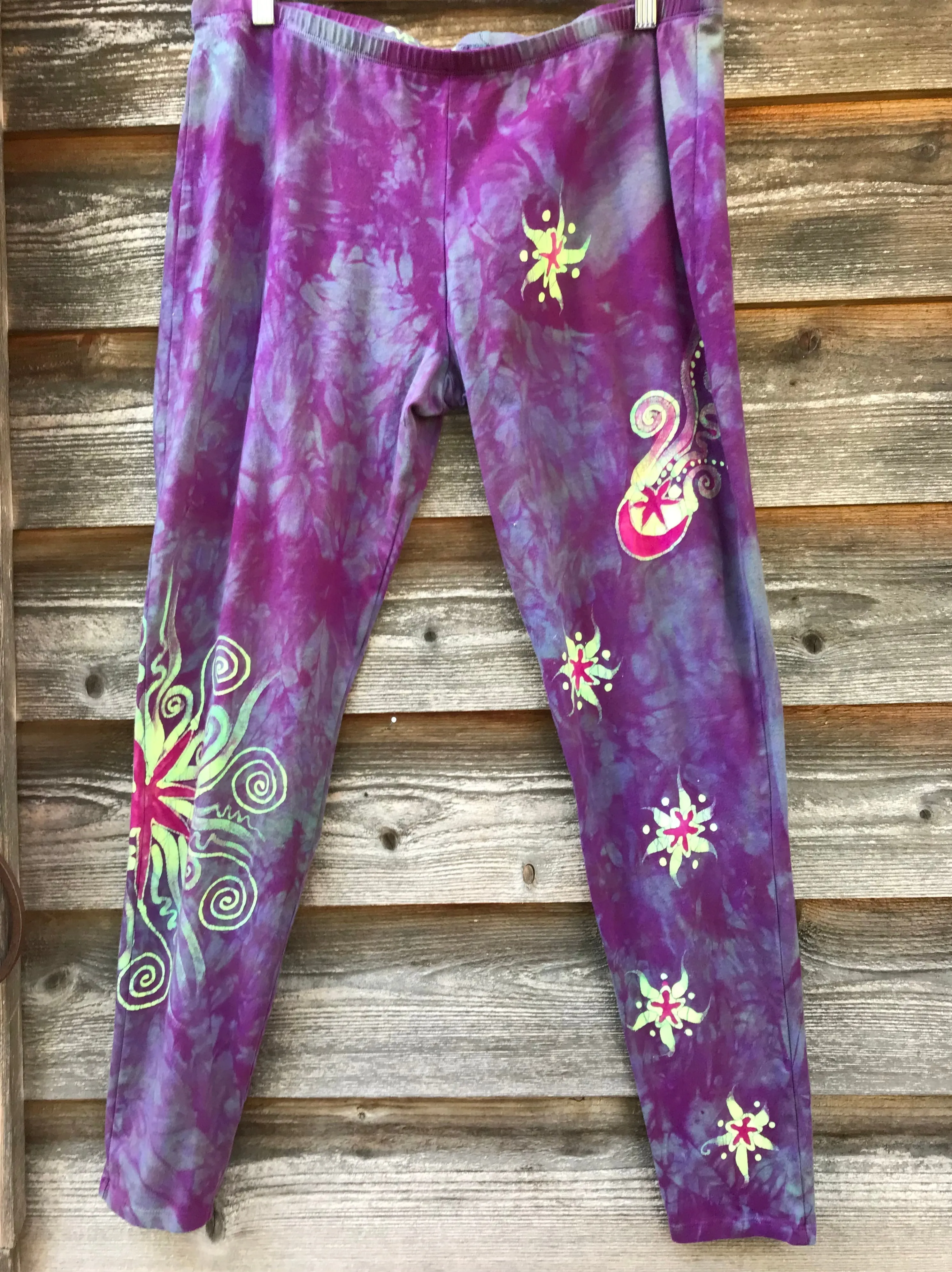 Sunrise Sunset Moon and Stars Batik Leggings