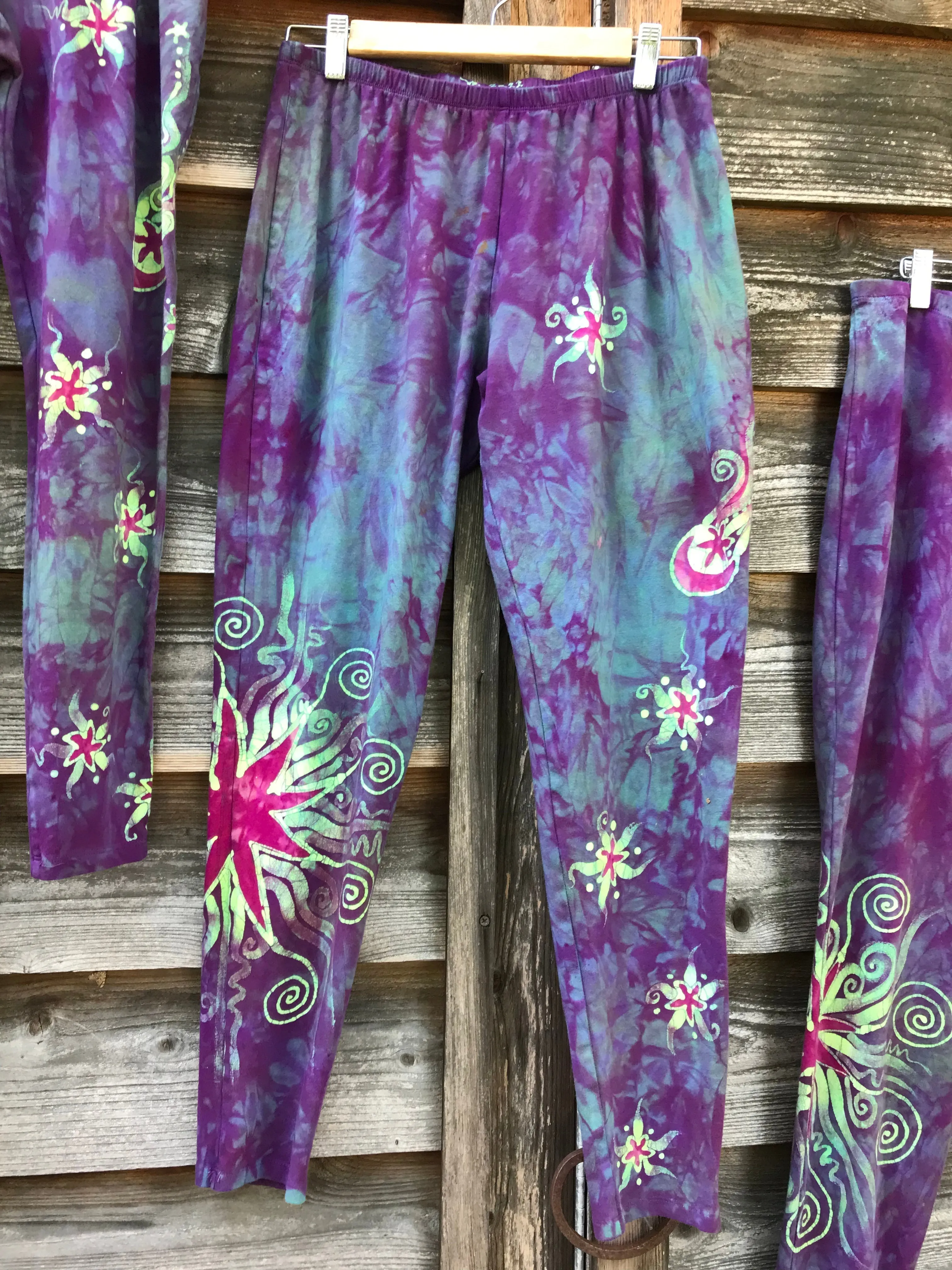 Sunrise Sunset Moon and Stars Batik Leggings