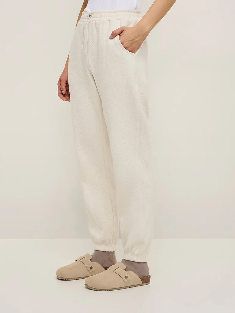 Superstar Off-White Quilted High-Rise Joggers