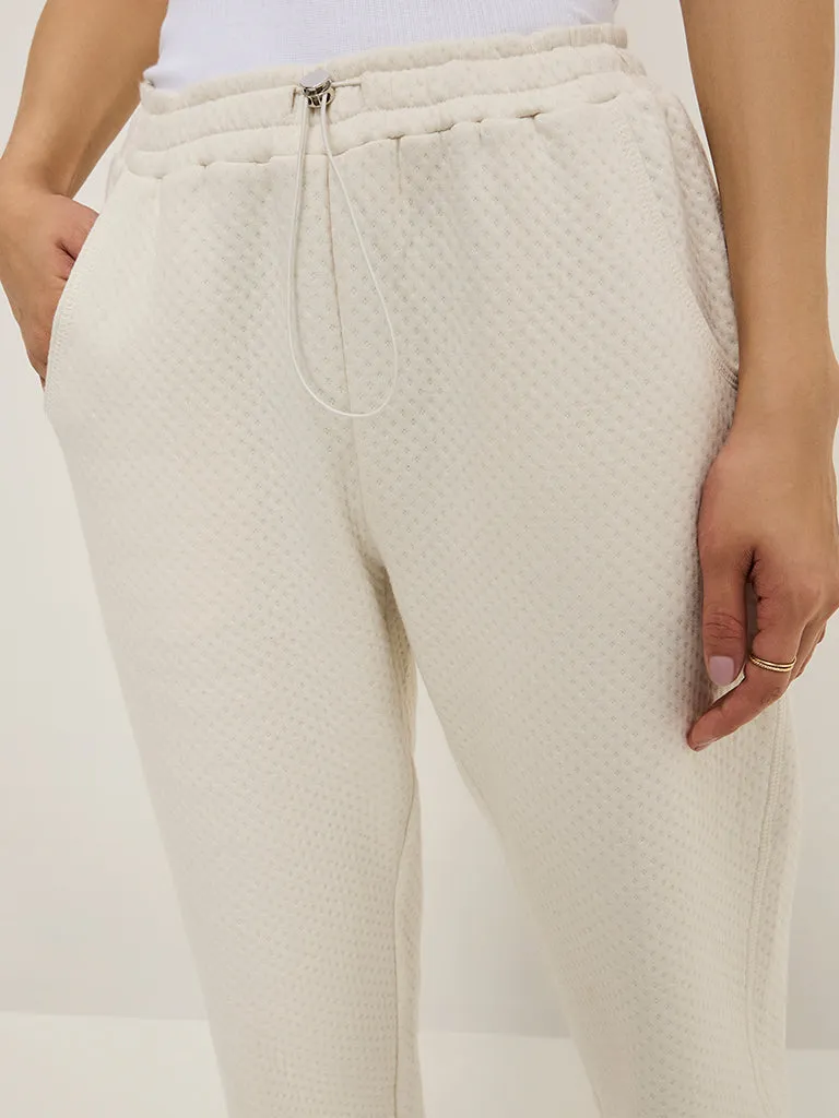 Superstar Off-White Quilted High-Rise Joggers