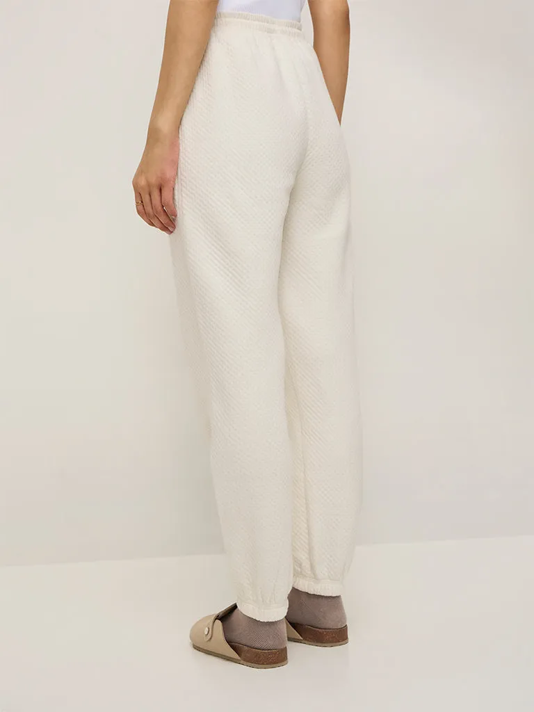 Superstar Off-White Quilted High-Rise Joggers