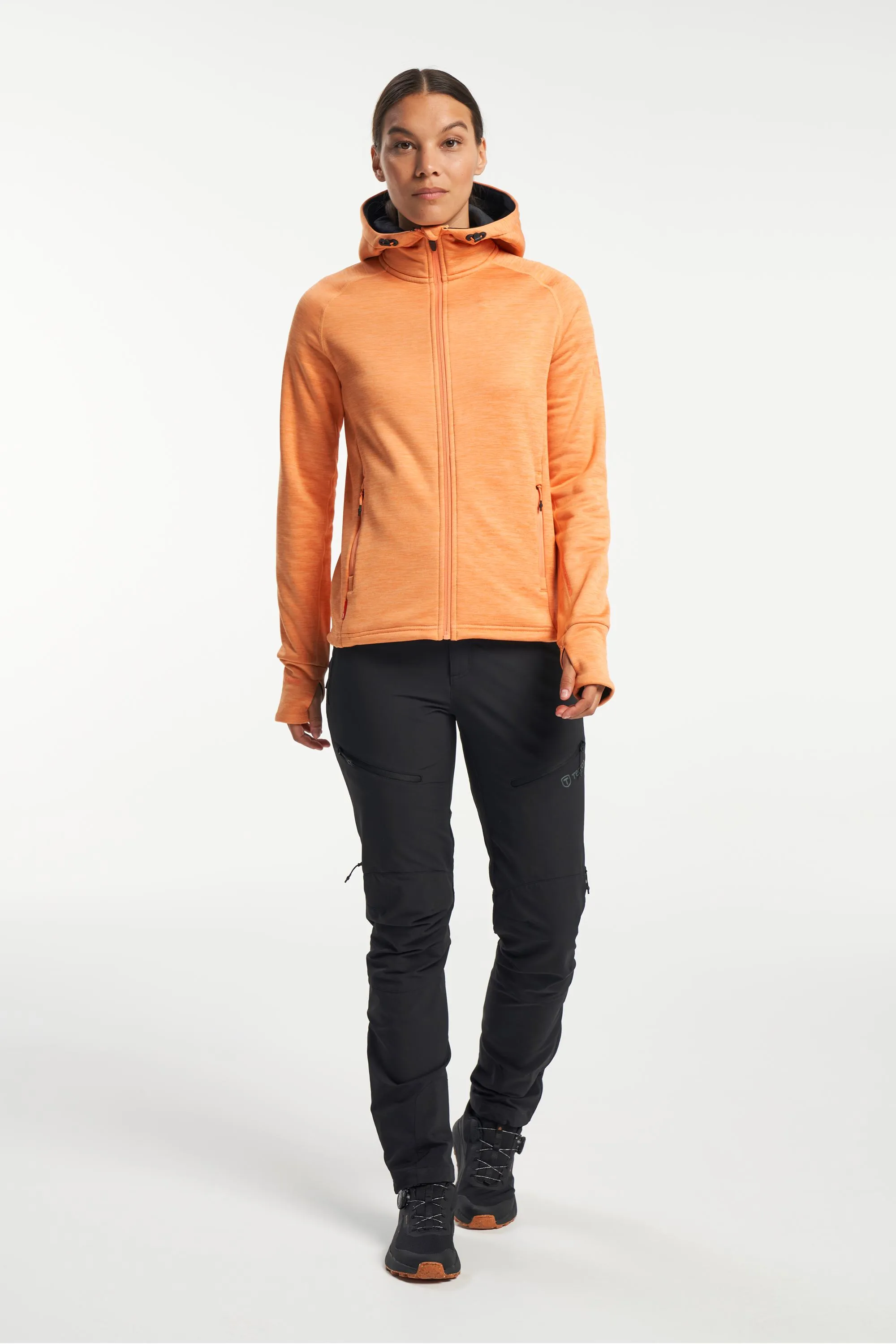 Tenson Women&#x27;s TXlite Hoodie Zip Apricot Crush | Buy Tenson Women&#x27;s TXlite Hoodie Zip Apricot Crush here | Outnorth