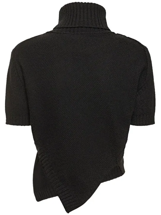 The Row   Dria asymmetric cashmere blend knit top 