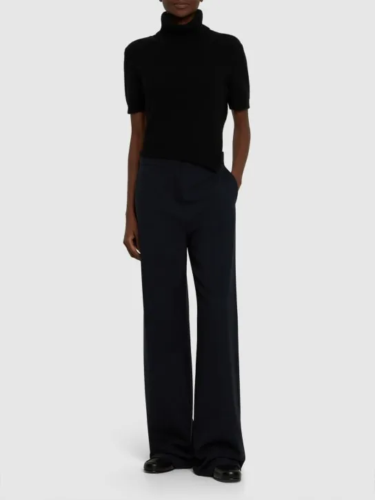 The Row   Dria asymmetric cashmere blend knit top 