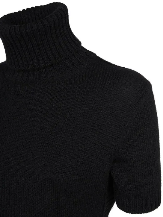 The Row   Dria asymmetric cashmere blend knit top 