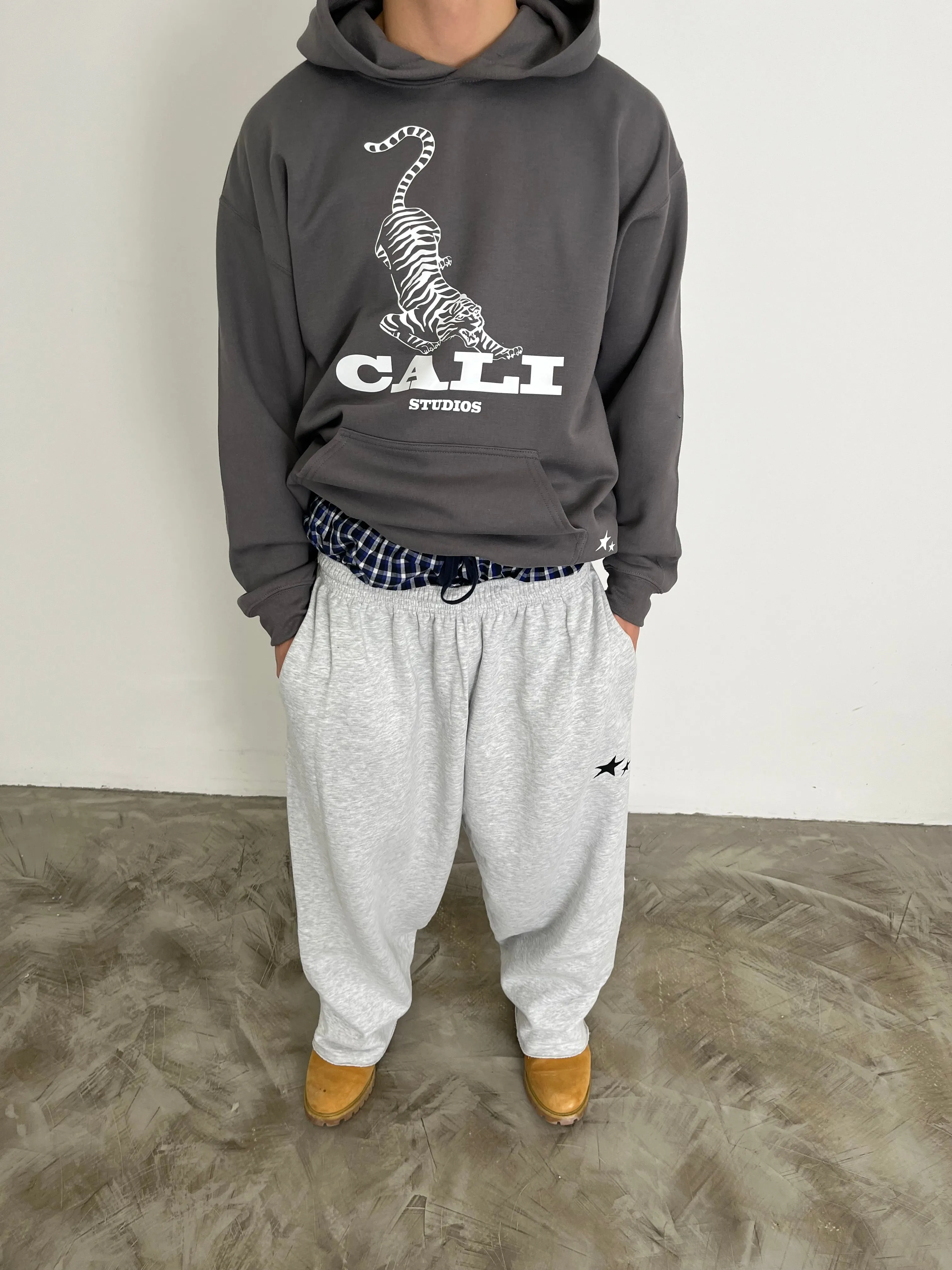 Tiger Hoodie - Dark Grey
