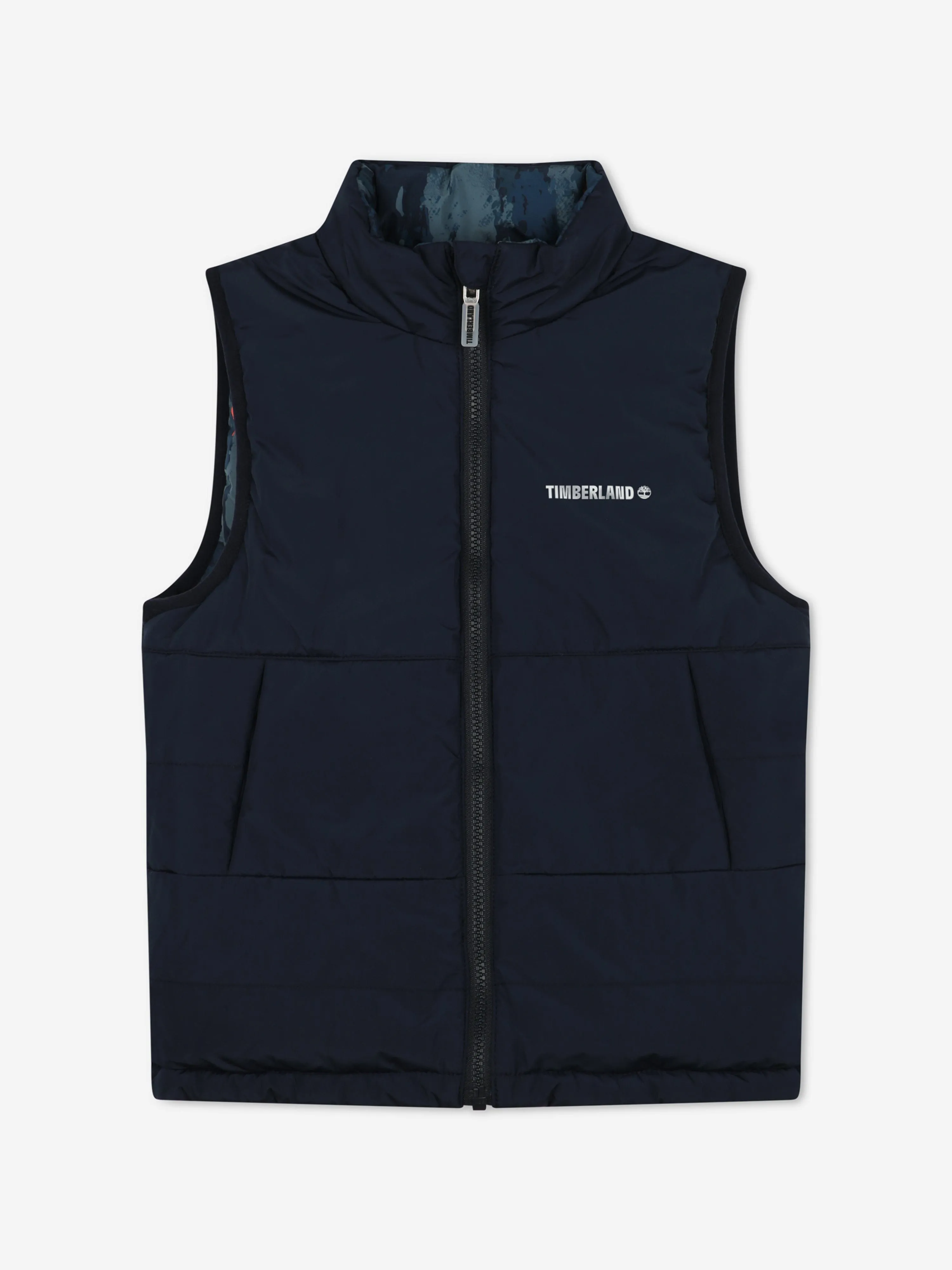 Timberland Boys Reversible Padded Gilet in Navy