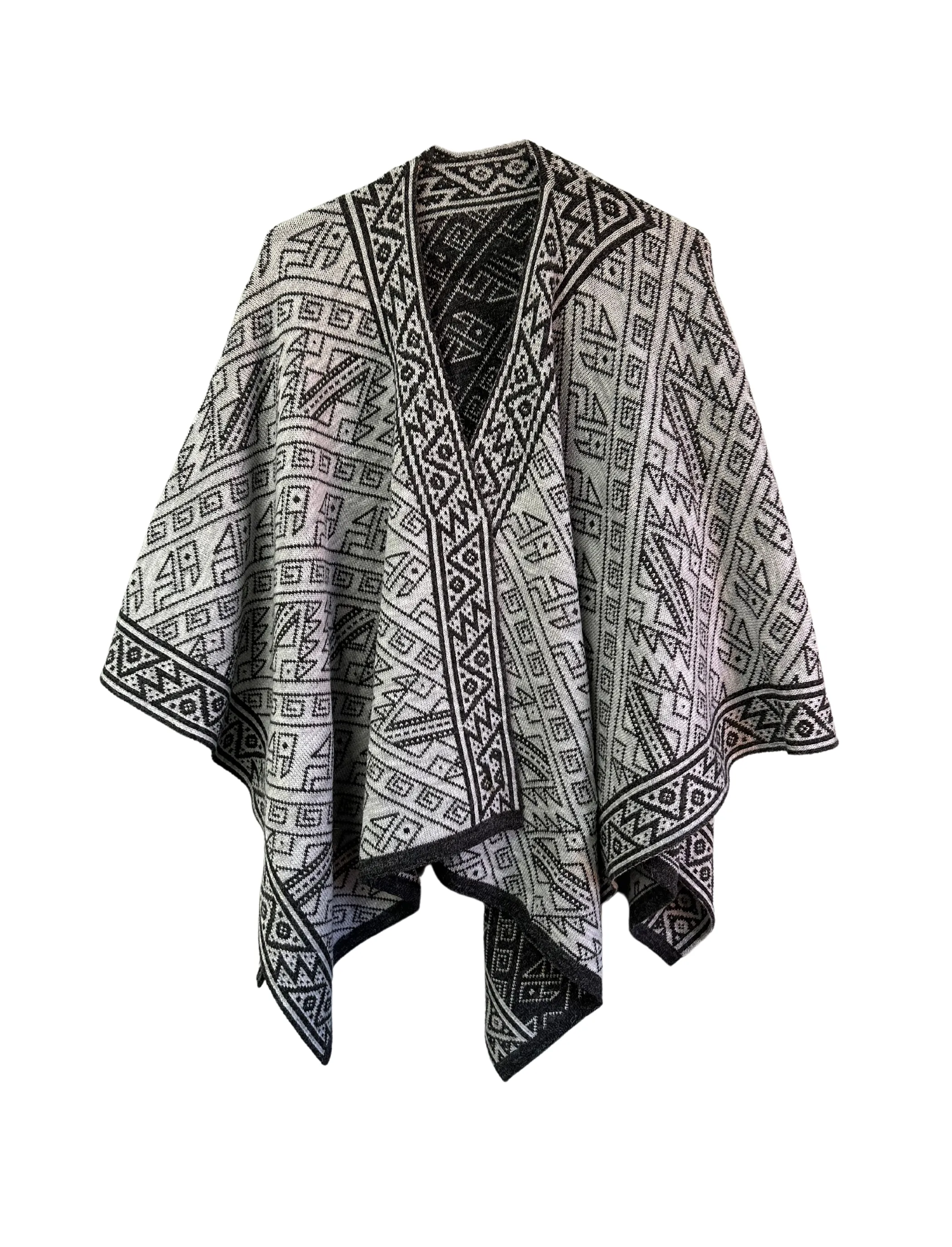 Tribal Reversible Ruana