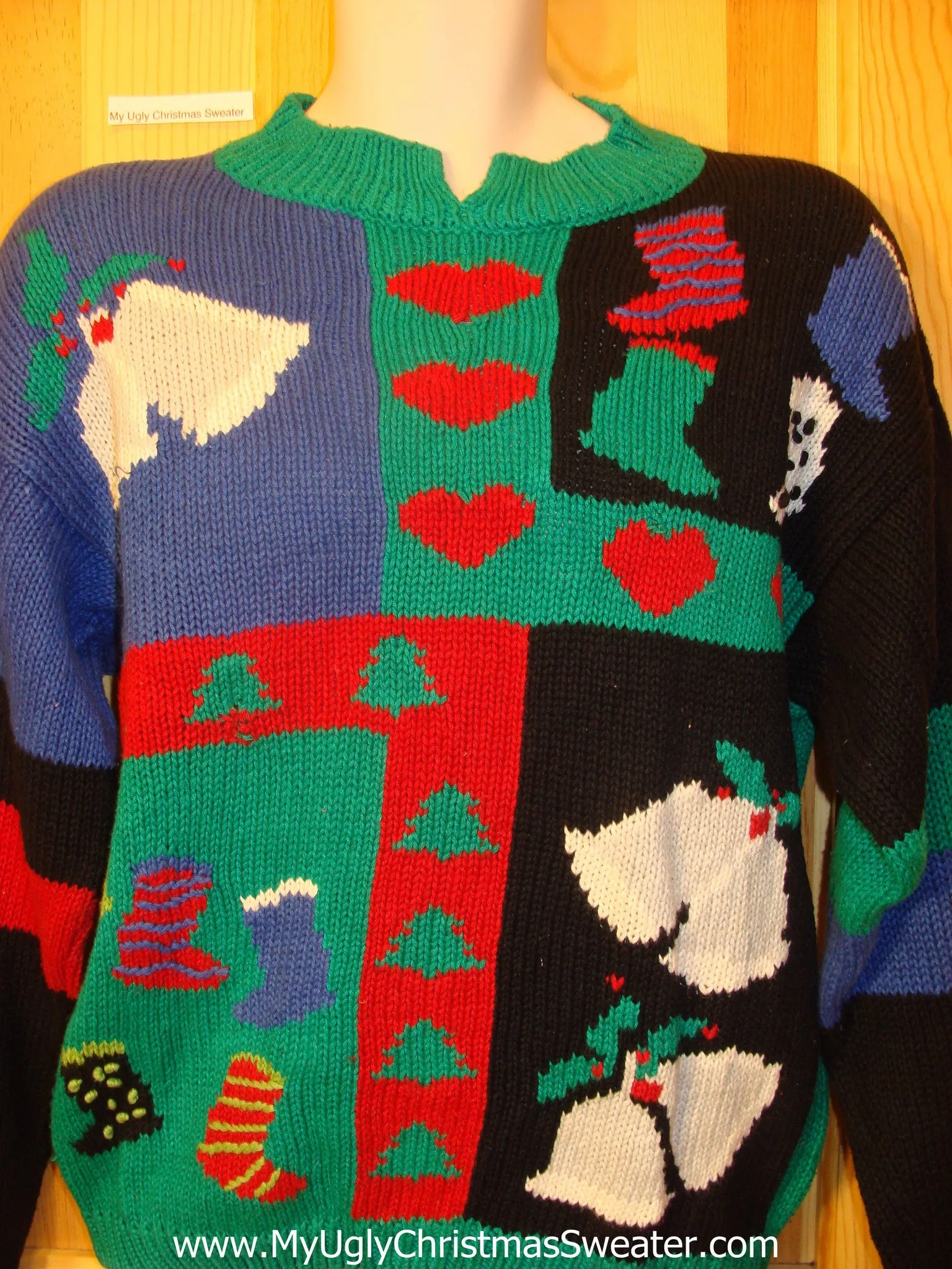 Ugly Christmas Sweater 80s Cheesy Horrible Pullover