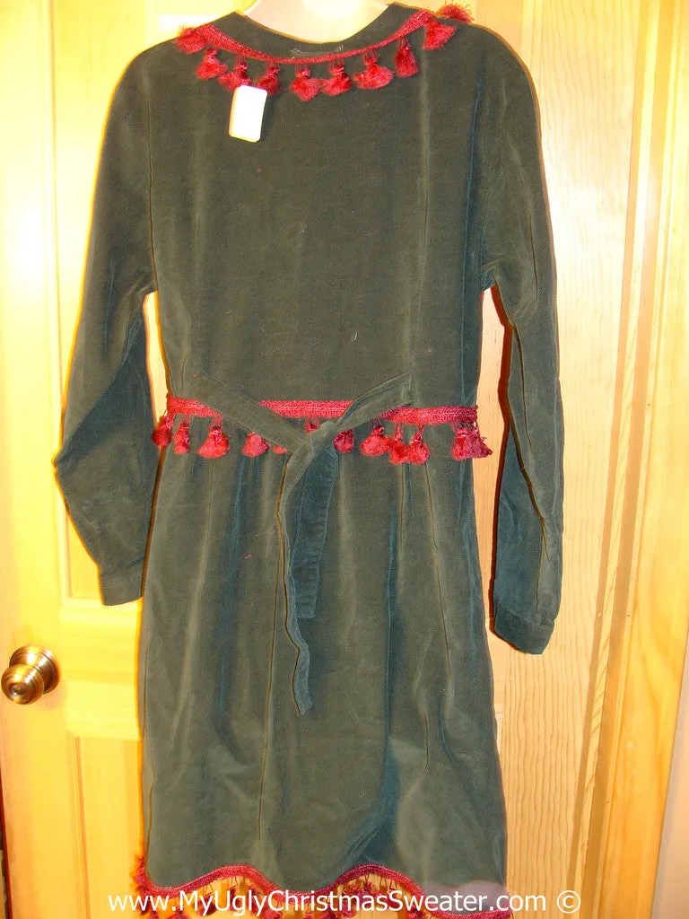 Ugly Christmas Sweater Party Tacky Dress Reindeer and Fake Bells (d84)
