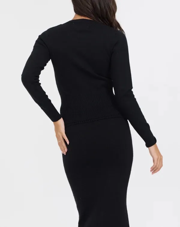 Vintage Havana Slim Fit Knit Button Top