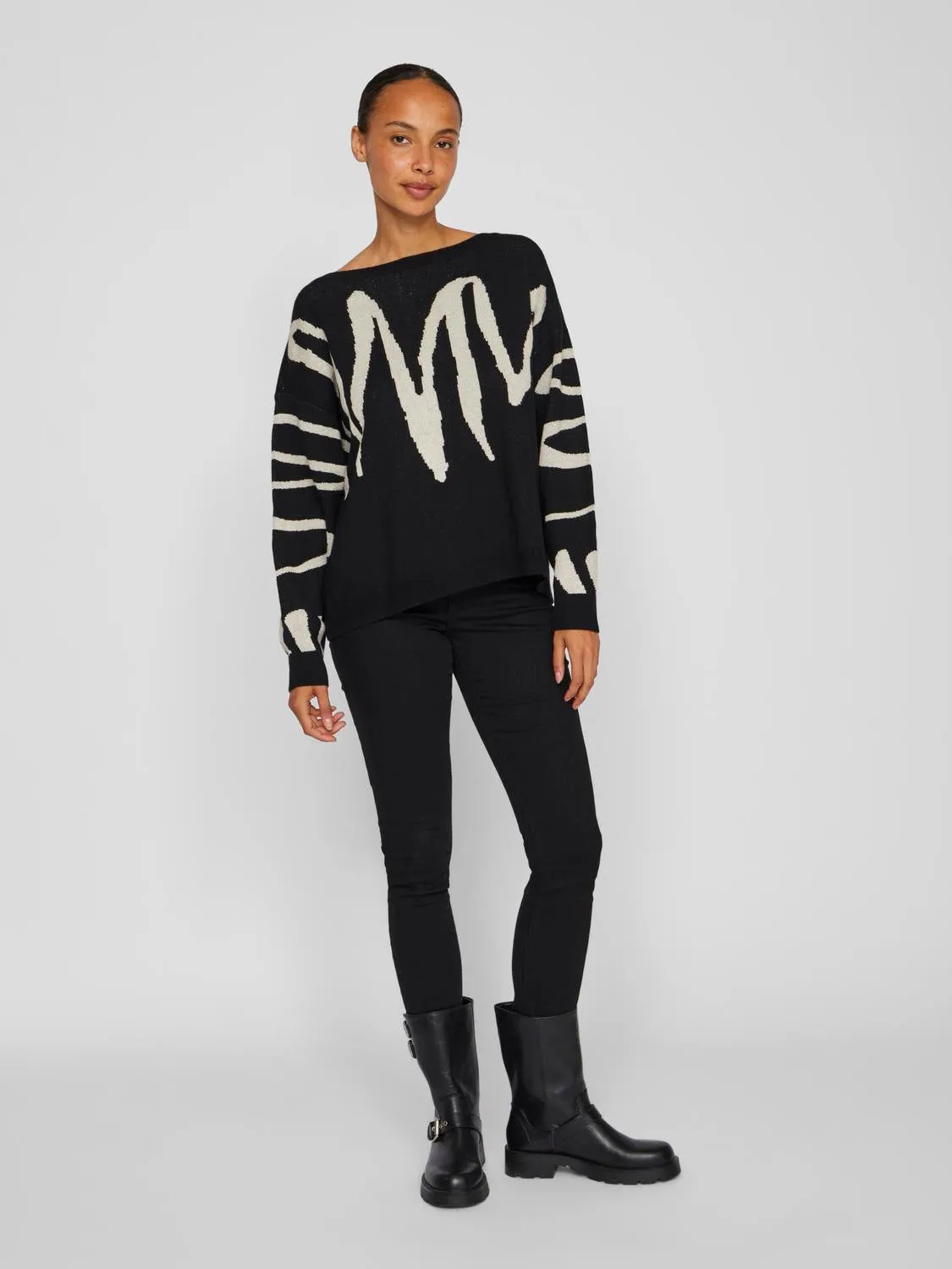 VISCRIBBI Knit Top - Black Beauty