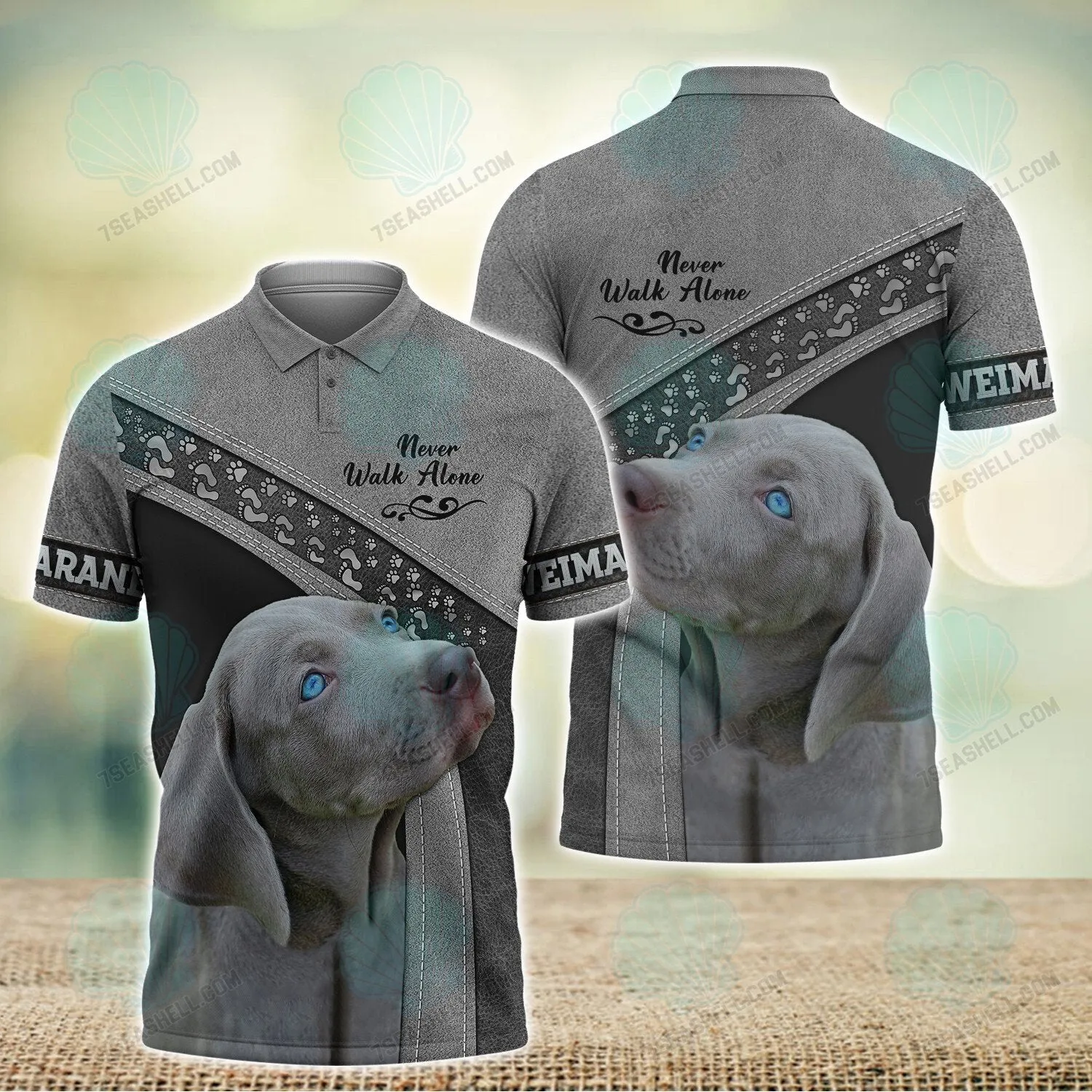Weimaraner Love Never Walk Alone 3D Full Print Shirts, Christmas Dog Memorial Gifts for loss of Dog