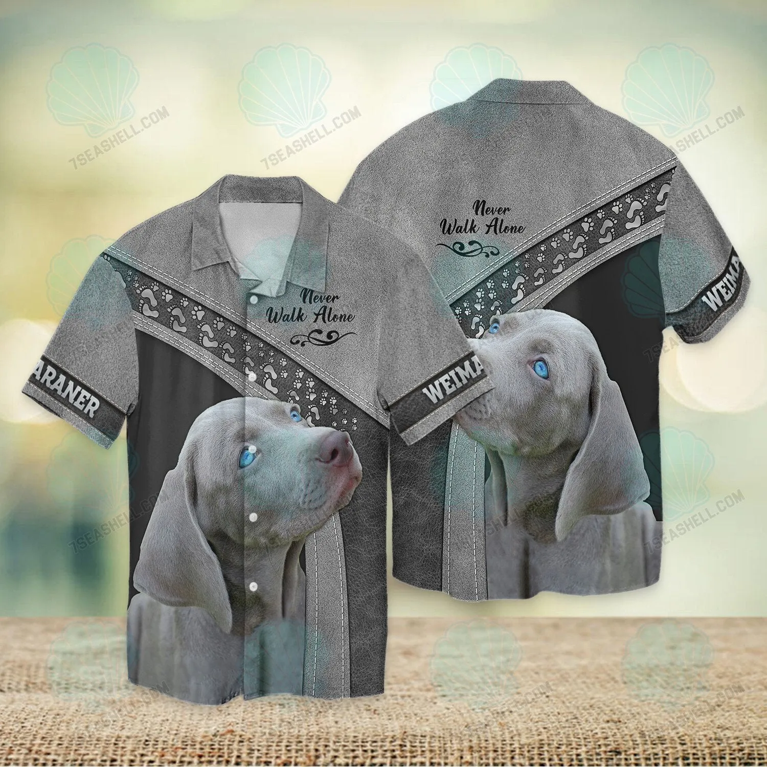 Weimaraner Love Never Walk Alone 3D Full Print Shirts, Christmas Dog Memorial Gifts for loss of Dog