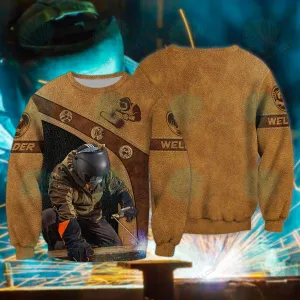 Welder Leather 3D All Over Printed Sweatshirt Zip Hoodie, Christmas Welder Shirt Gift