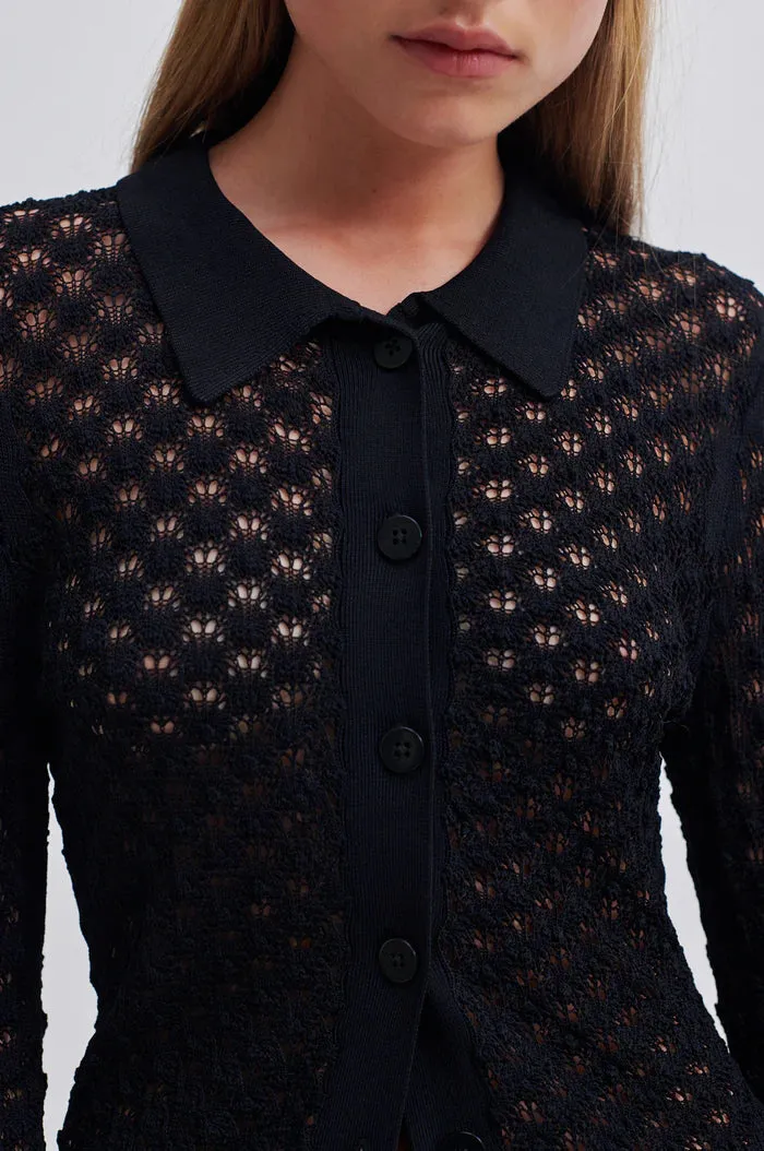 WILDA  CARDIGAN BLACK