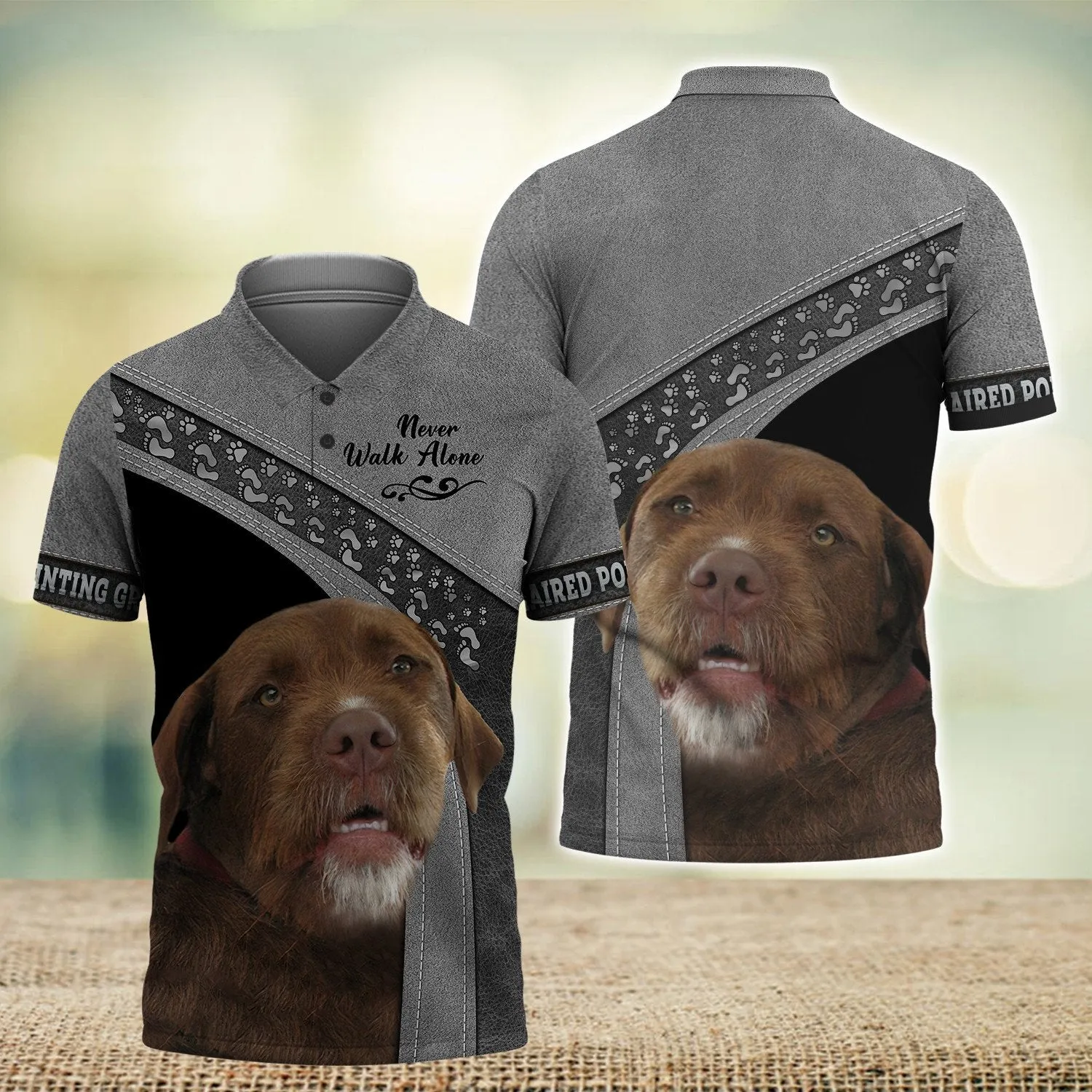 Wirehaired Pointing Griffon Love Never Walk Alone 3D Full Print Shirts, Shirt For Dog Lovers, Dog Memorial Gifts for loss of Dog