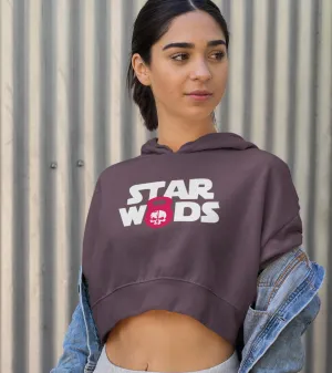Women's crop Hoodie (Chocolate)