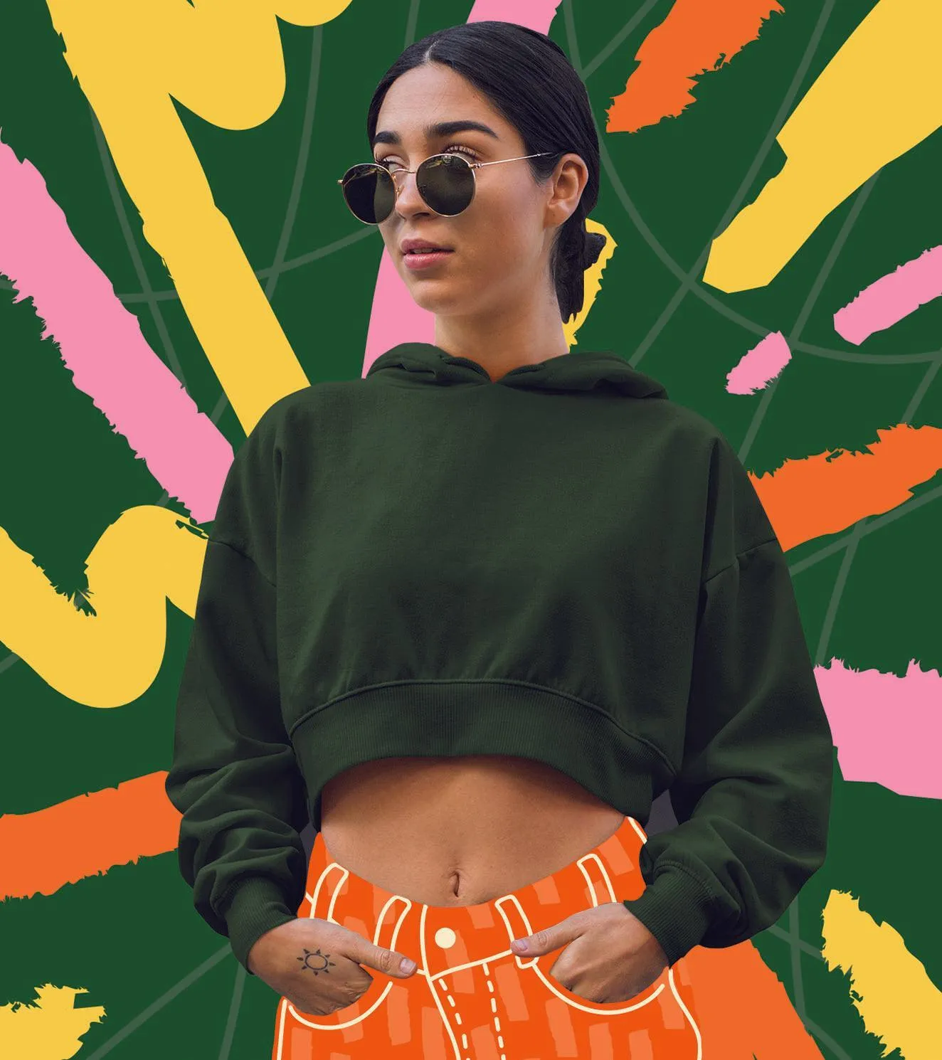 Women's crop Hoodie