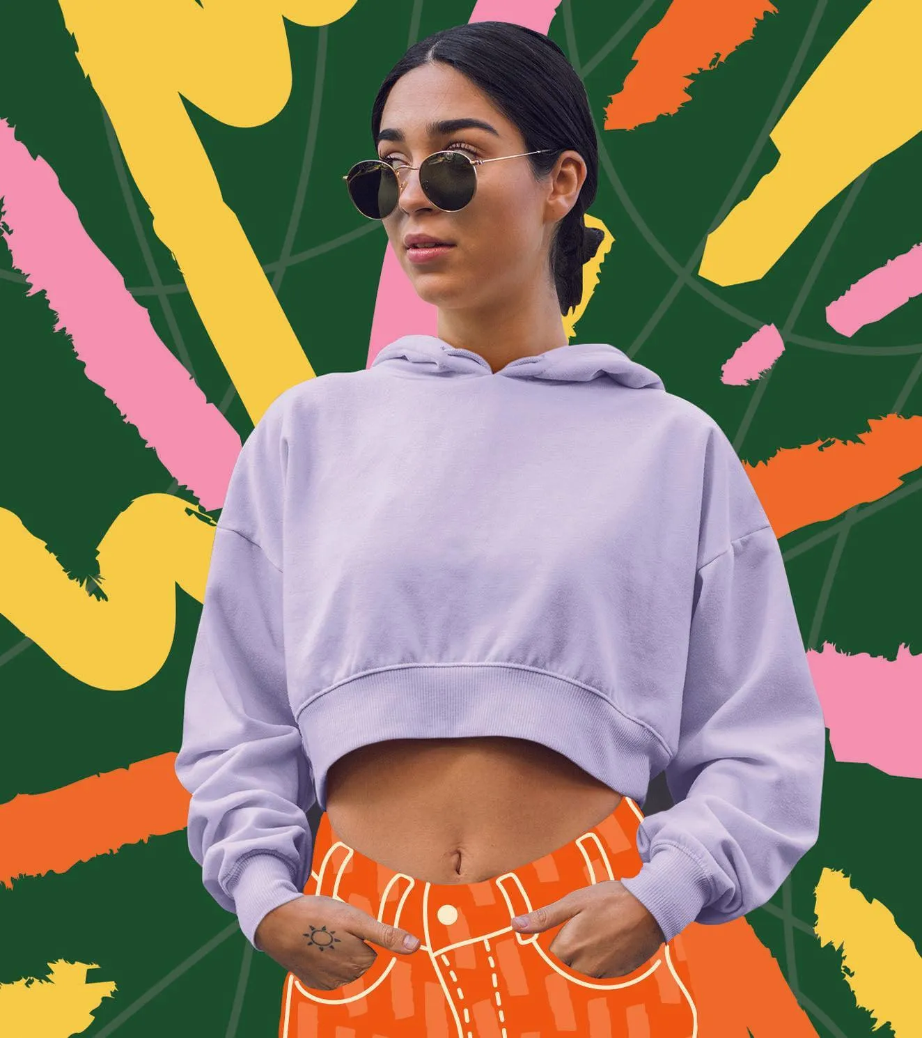 Women's crop Hoodie