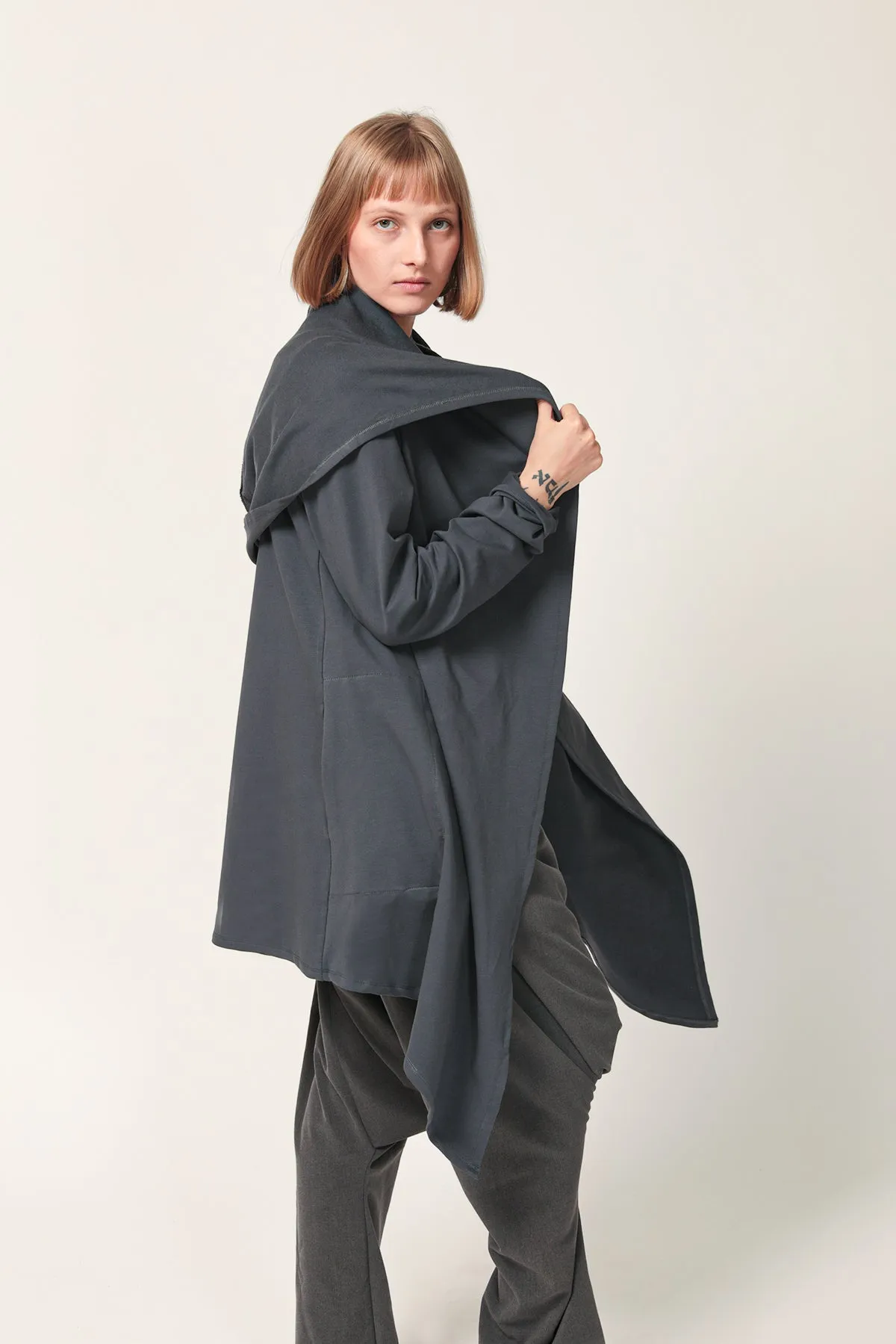 Women's Long Hooded Cardigan