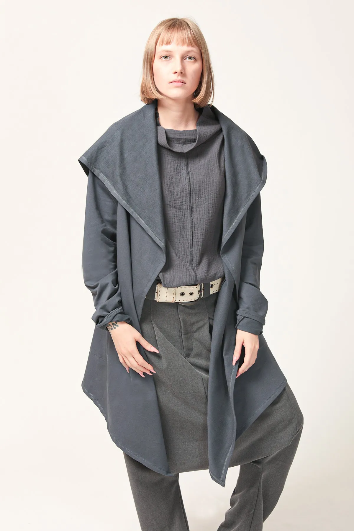 Women's Long Hooded Cardigan