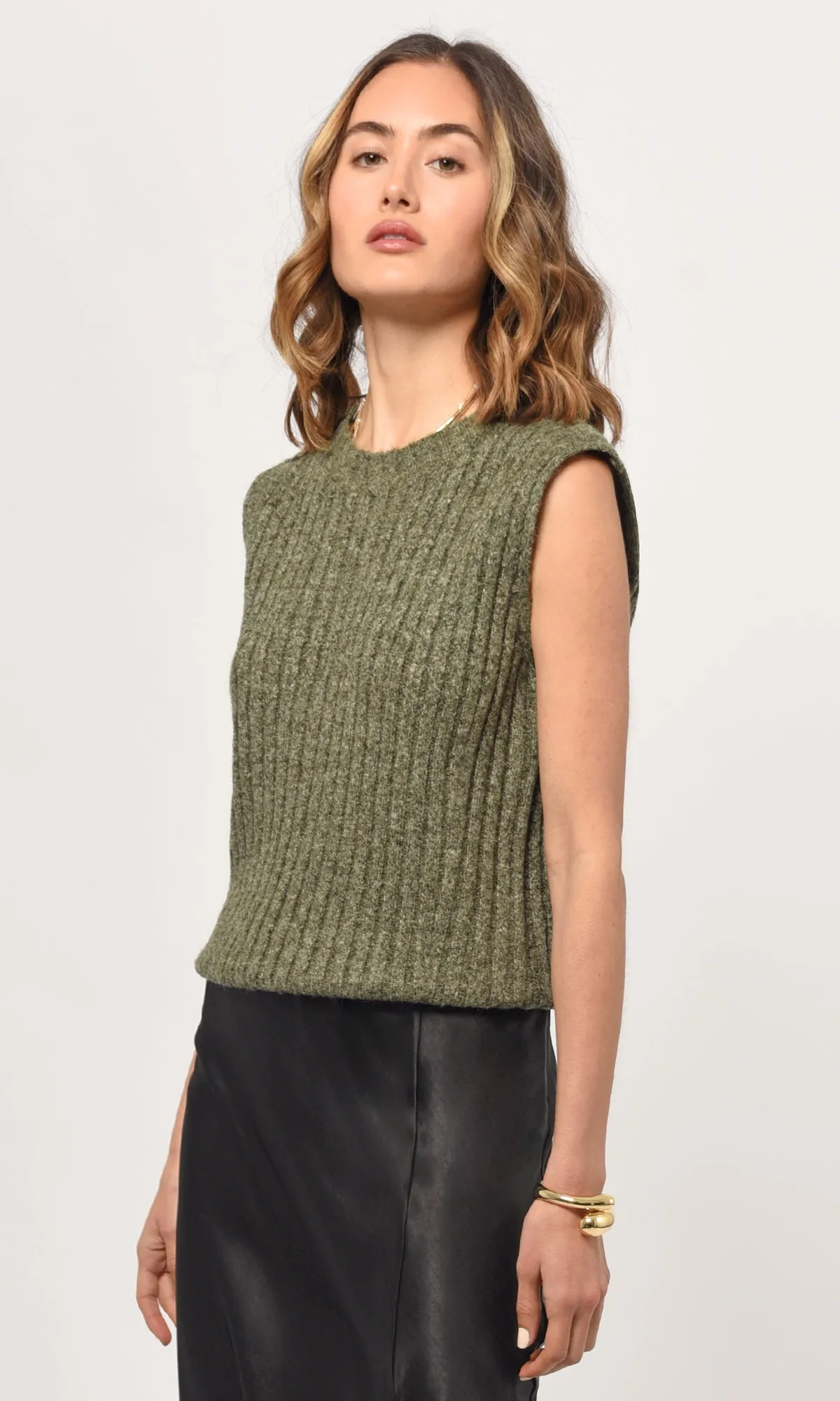 Yale Melange Sweater Knit Top
