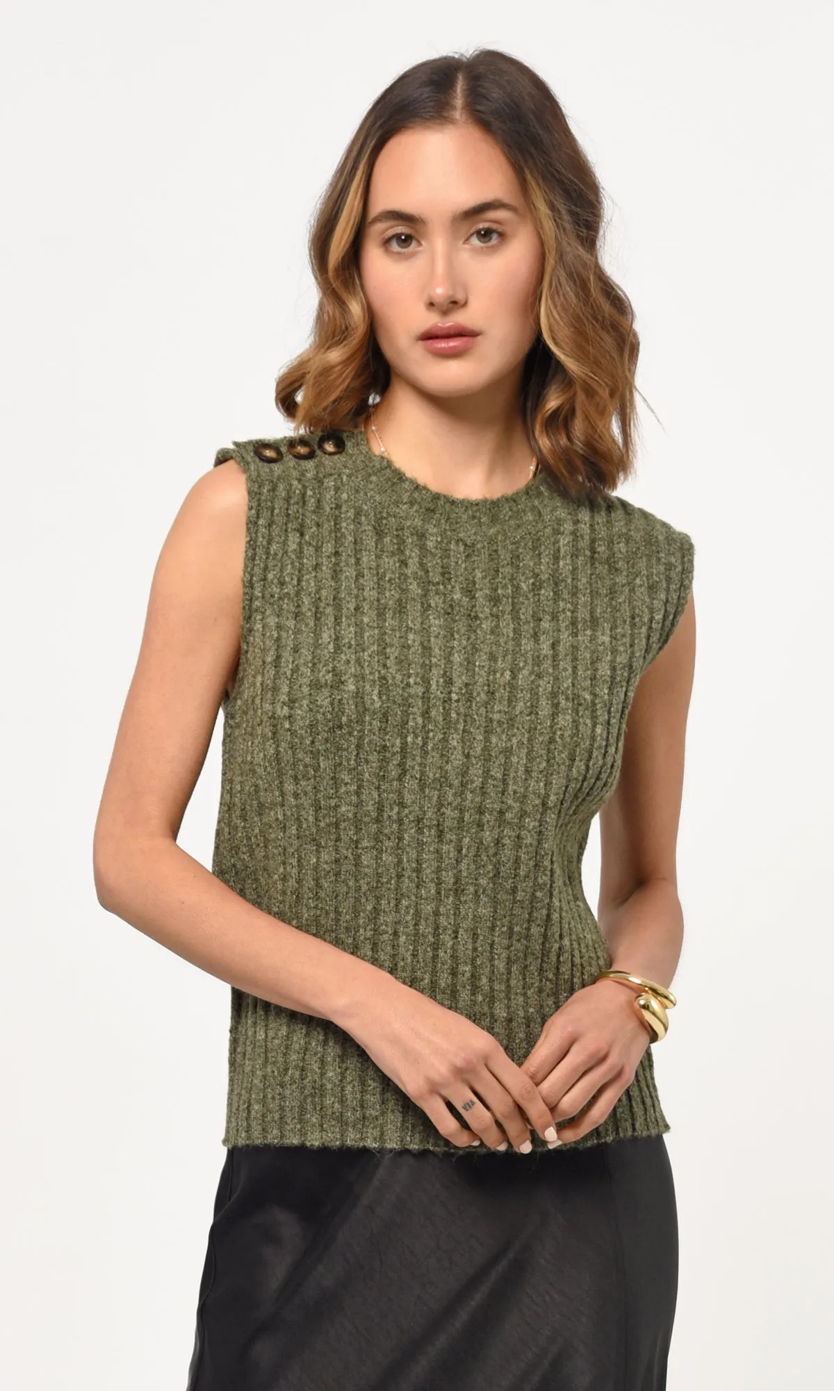Yale Melange Sweater Knit Top
